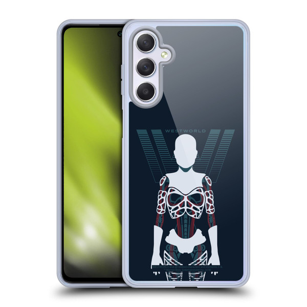 Westworld Graphics Human Host Soft Gel Case for Samsung Galaxy M54 5G