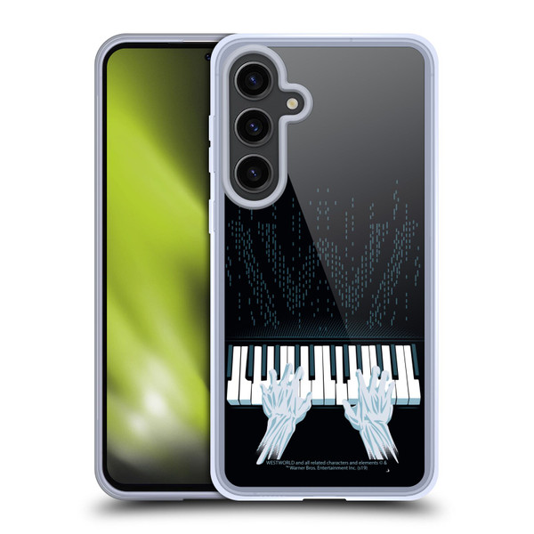 Westworld Graphics Piano Soft Gel Case for Samsung Galaxy S24+ 5G