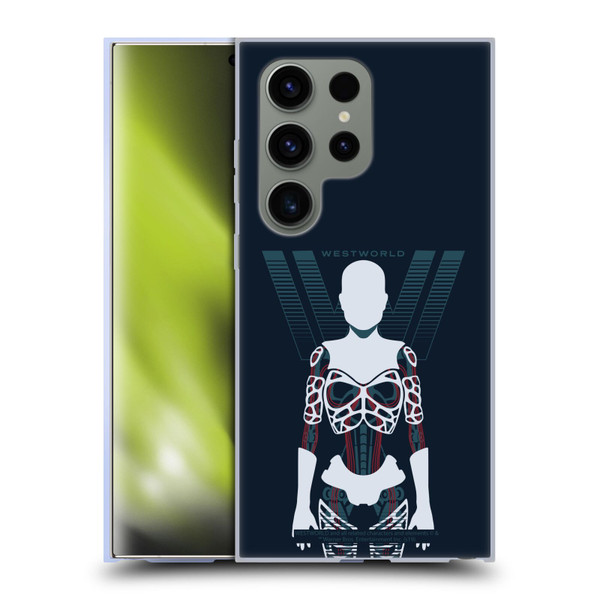 Westworld Graphics Human Host Soft Gel Case for Samsung Galaxy S24 Ultra 5G