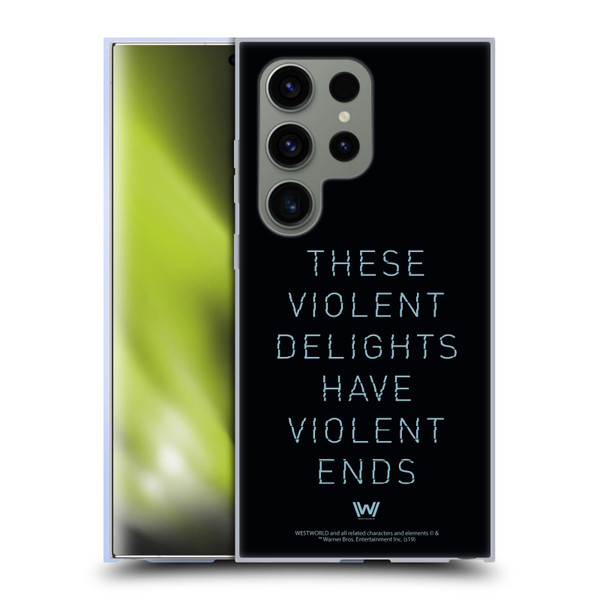 Westworld Graphics Violent Delights Soft Gel Case for Samsung Galaxy S24 Ultra 5G