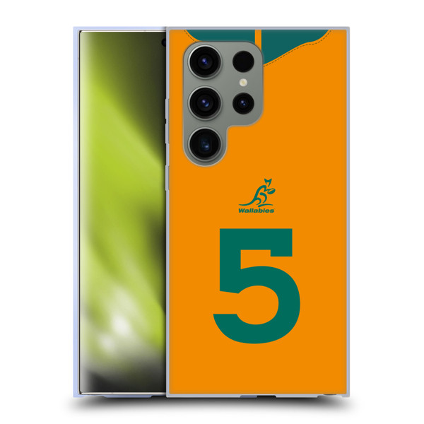 Australia National Rugby Union Team 2021/22 Players Jersey Position 5 Soft Gel Case for Samsung Galaxy S24 Ultra 5G