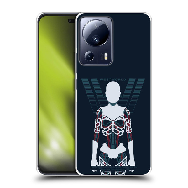 Westworld Graphics Human Host Soft Gel Case for Xiaomi 13 Lite 5G