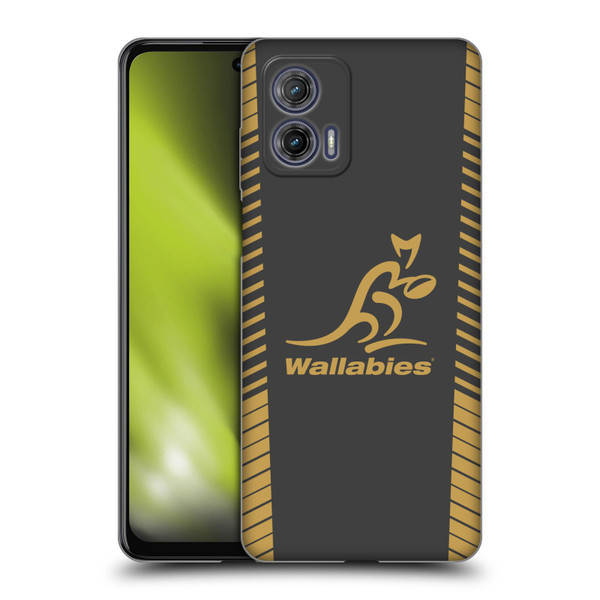 Australia National Rugby Union Team Wallabies Replica Grey Soft Gel Case for Motorola Moto G73 5G