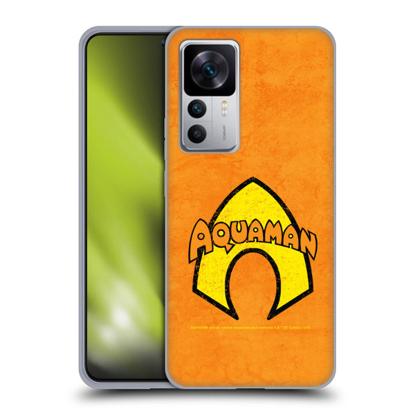 Aquaman DC Comics Logo Classic Distressed Look Soft Gel Case for Xiaomi 12T 5G / 12T Pro 5G / Redmi K50 Ultra 5G