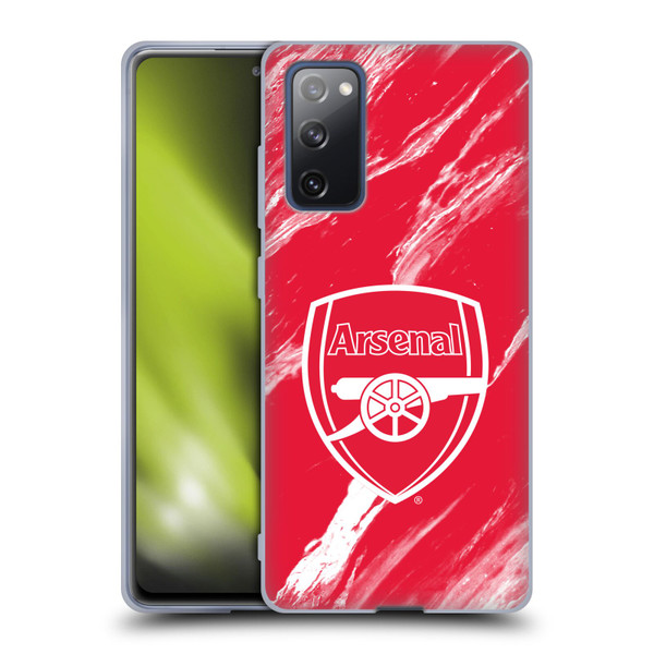 Arsenal FC Crest Patterns Red Marble Soft Gel Case for Samsung Galaxy S20 FE / 5G