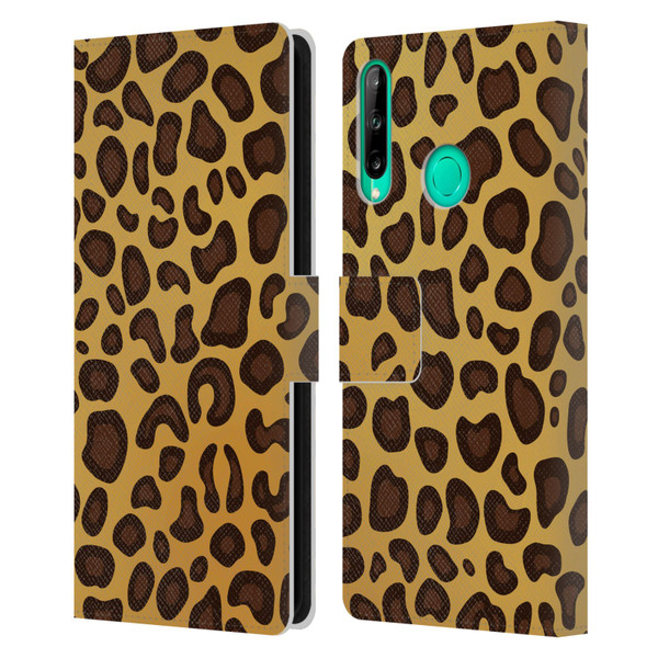 Haroulita Animal Prints Leopard Leather Book Wallet Case Cover For Huawei P40 lite E