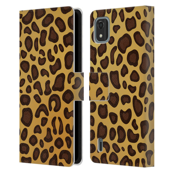 Haroulita Animal Prints Leopard Leather Book Wallet Case Cover For Nokia C2 2nd Edition