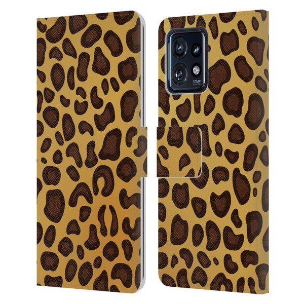 Haroulita Animal Prints Leopard Leather Book Wallet Case Cover For Motorola Moto Edge 40 Pro