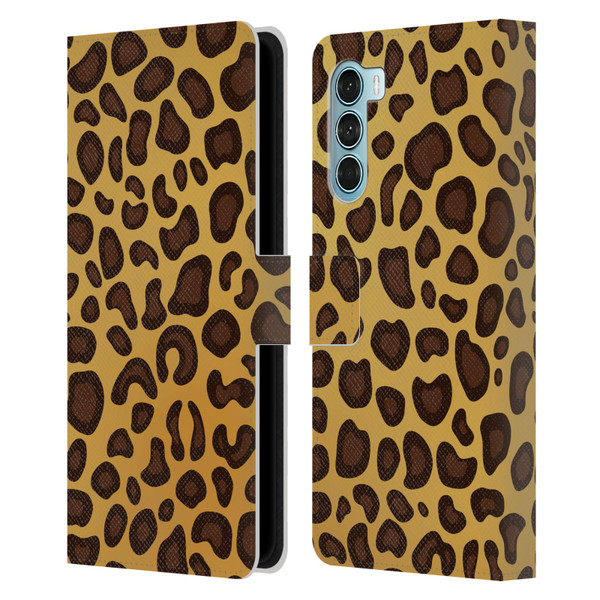 Haroulita Animal Prints Leopard Leather Book Wallet Case Cover For Motorola Edge S30 / Moto G200 5G