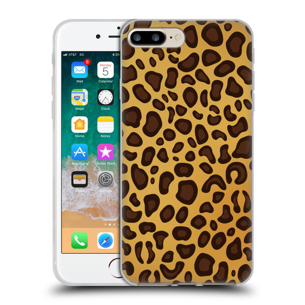 Haroulita Animal Prints Leopard Soft Gel Case for Apple iPhone 7 Plus / iPhone 8 Plus