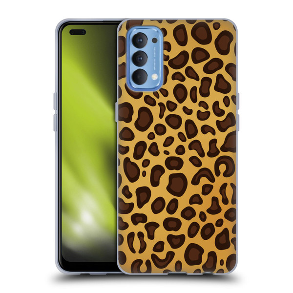 Haroulita Animal Prints Leopard Soft Gel Case for OPPO Reno 4 5G
