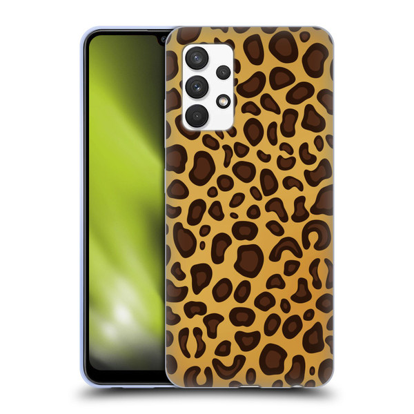 Haroulita Animal Prints Leopard Soft Gel Case for Samsung Galaxy A32 (2021)