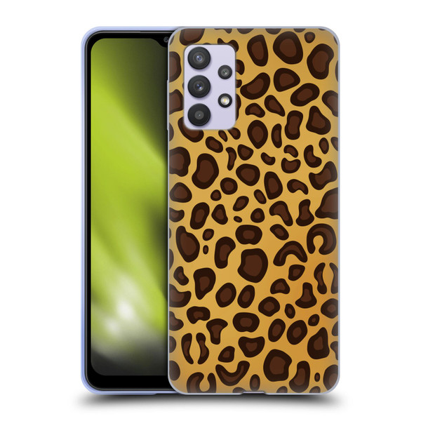Haroulita Animal Prints Leopard Soft Gel Case for Samsung Galaxy A32 5G / M32 5G (2021)