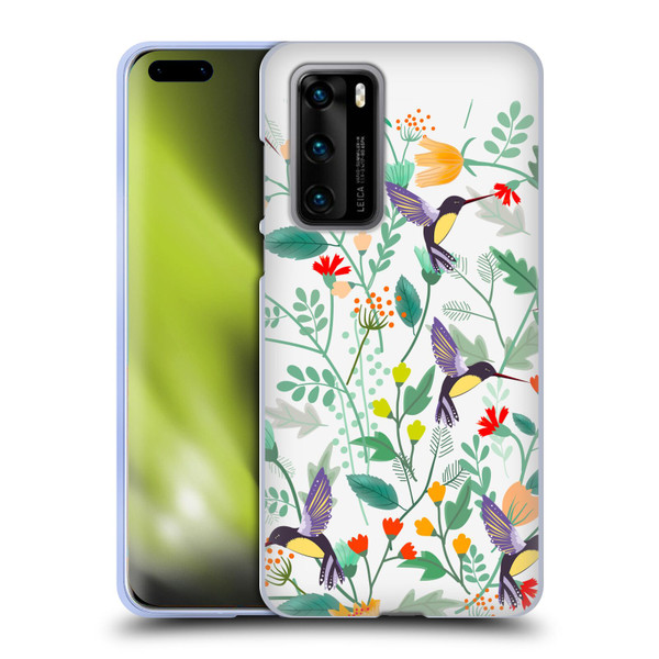 Haroulita Birds And Flowers Hummingbirds Soft Gel Case for Huawei P40 5G