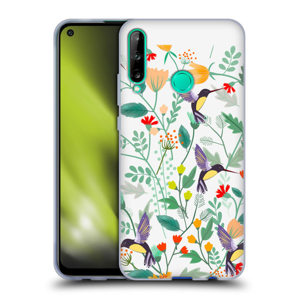 Haroulita Birds And Flowers Hummingbirds Soft Gel Case for Huawei P40 lite E