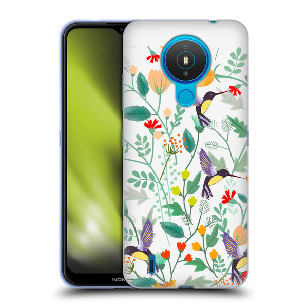 Haroulita Birds And Flowers Hummingbirds Soft Gel Case for Nokia 1.4