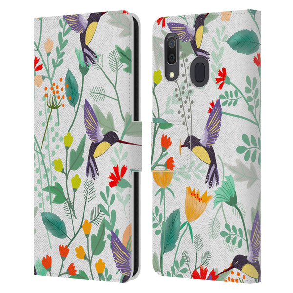 Haroulita Birds And Flowers Hummingbirds Leather Book Wallet Case Cover For Samsung Galaxy A33 5G (2022)