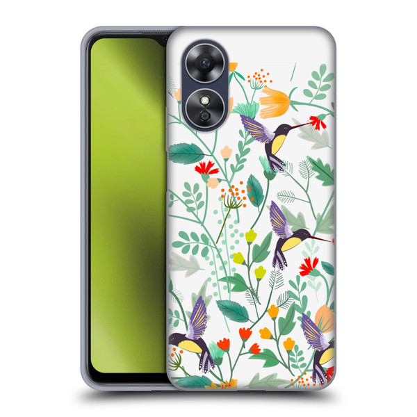 Haroulita Birds And Flowers Hummingbirds Soft Gel Case for OPPO A17