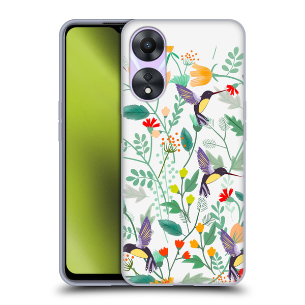 Haroulita Birds And Flowers Hummingbirds Soft Gel Case for OPPO A78 5G