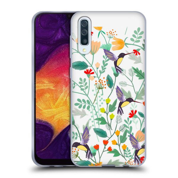 Haroulita Birds And Flowers Hummingbirds Soft Gel Case for Samsung Galaxy A50/A30s (2019)