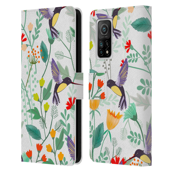 Haroulita Birds And Flowers Hummingbirds Leather Book Wallet Case Cover For Xiaomi Mi 10T 5G