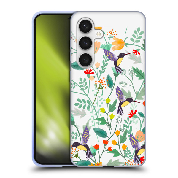 Haroulita Birds And Flowers Hummingbirds Soft Gel Case for Samsung Galaxy S24 5G