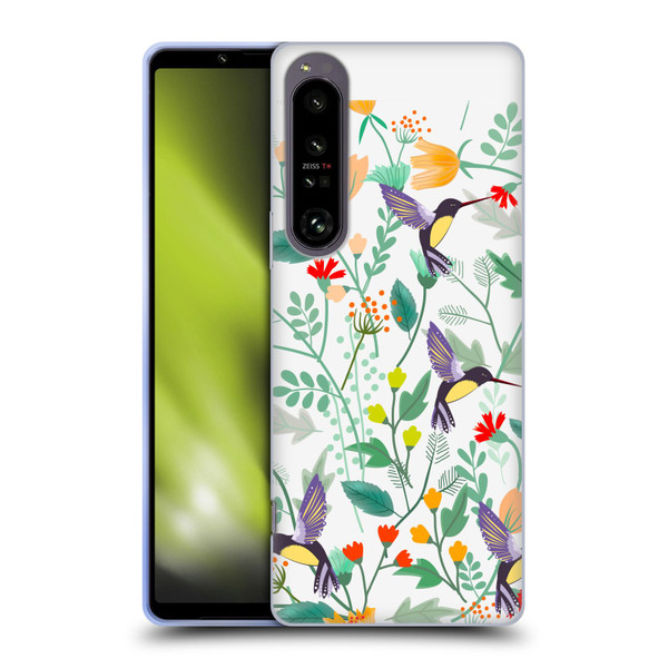 Haroulita Birds And Flowers Hummingbirds Soft Gel Case for Sony Xperia 1 IV
