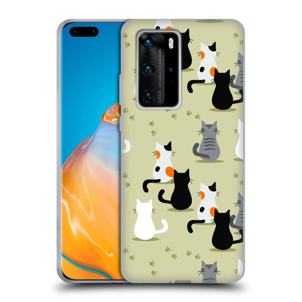 Haroulita Cats And Dogs Cats Soft Gel Case for Huawei P40 Pro / P40 Pro Plus 5G