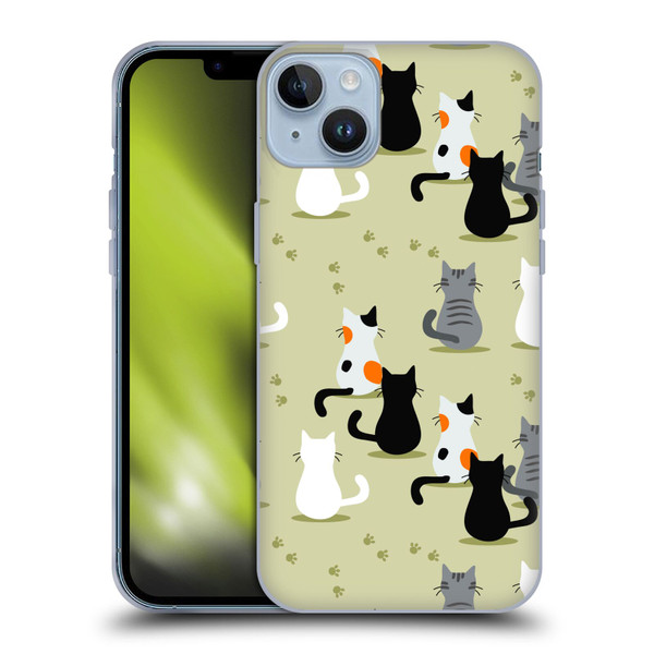 Haroulita Cats And Dogs Cats Soft Gel Case for Apple iPhone 14 Plus