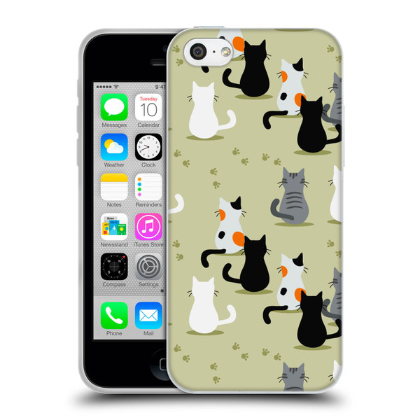 Haroulita Cats And Dogs Cats Soft Gel Case for Apple iPhone 5c