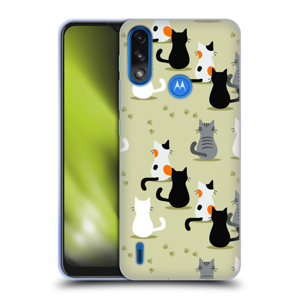 Haroulita Cats And Dogs Cats Soft Gel Case for Motorola Moto E7 Power / Moto E7i Power