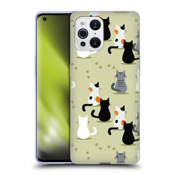 Haroulita Cats And Dogs Cats Soft Gel Case for OPPO Find X3 / Pro