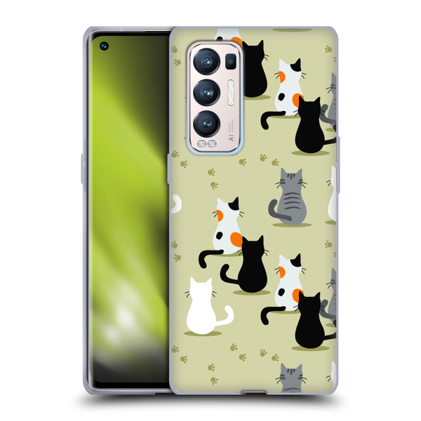 Haroulita Cats And Dogs Cats Soft Gel Case for OPPO Find X3 Neo / Reno5 Pro+ 5G