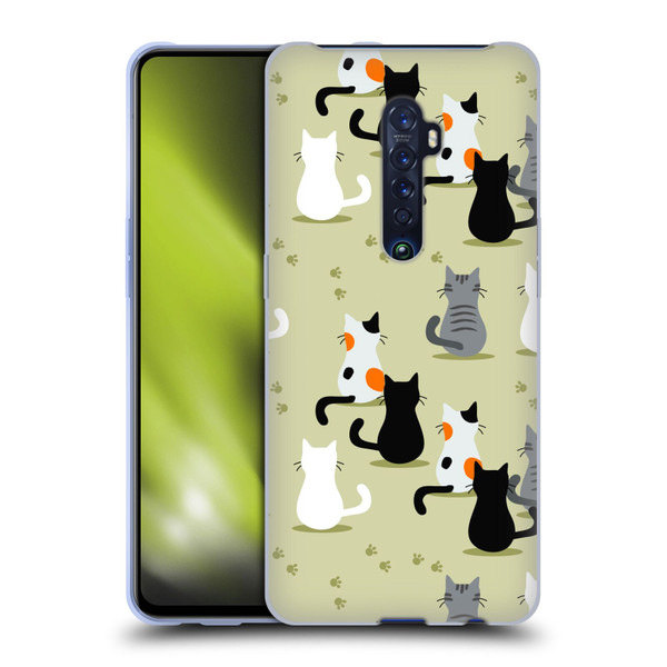 Haroulita Cats And Dogs Cats Soft Gel Case for OPPO Reno 2