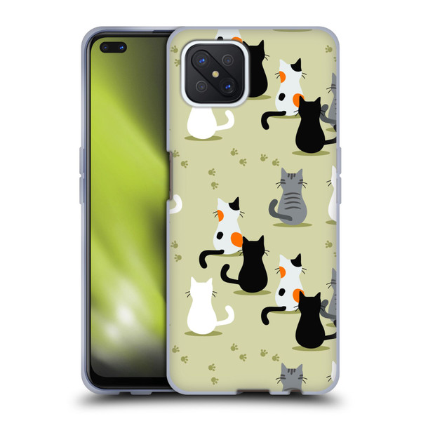Haroulita Cats And Dogs Cats Soft Gel Case for OPPO Reno4 Z 5G