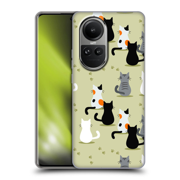 Haroulita Cats And Dogs Cats Soft Gel Case for OPPO Reno10 5G / Reno10 Pro 5G