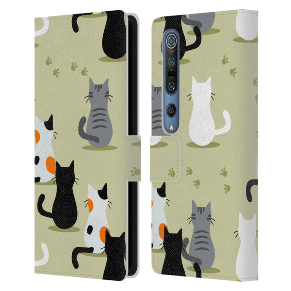 Haroulita Cats And Dogs Cats Leather Book Wallet Case Cover For Xiaomi Mi 10 5G / Mi 10 Pro 5G