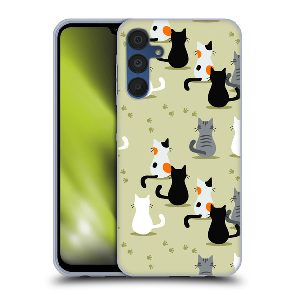 Haroulita Cats And Dogs Cats Soft Gel Case for Samsung Galaxy A15