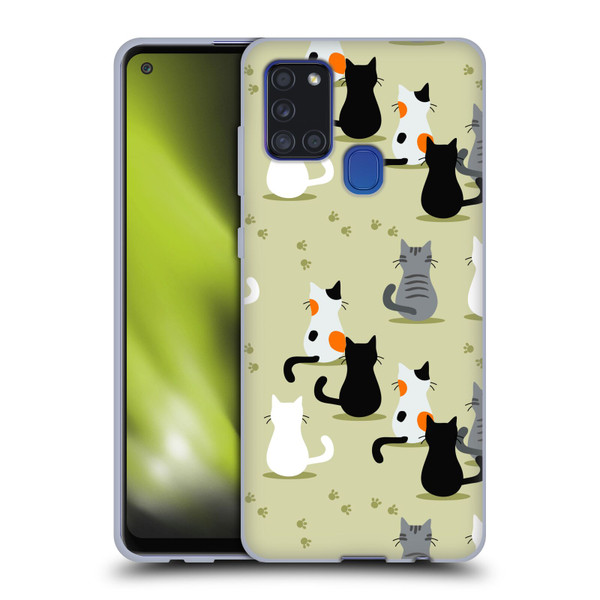 Haroulita Cats And Dogs Cats Soft Gel Case for Samsung Galaxy A21s (2020)
