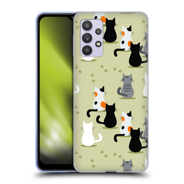 Haroulita Cats And Dogs Cats Soft Gel Case for Samsung Galaxy A32 5G / M32 5G (2021)
