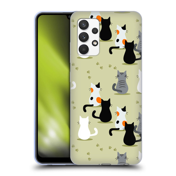 Haroulita Cats And Dogs Cats Soft Gel Case for Samsung Galaxy A32 (2021)