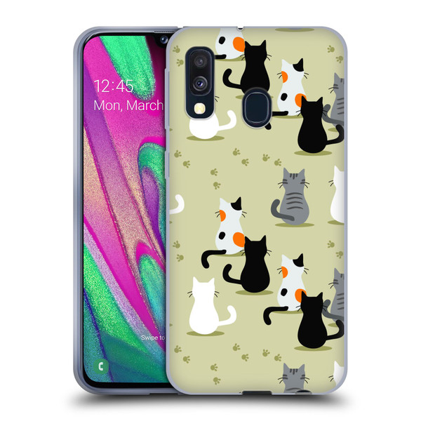 Haroulita Cats And Dogs Cats Soft Gel Case for Samsung Galaxy A40 (2019)