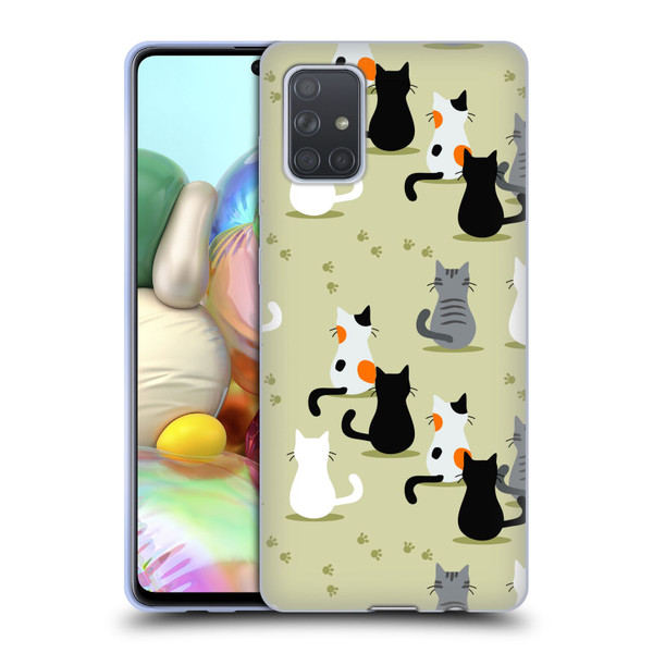 Haroulita Cats And Dogs Cats Soft Gel Case for Samsung Galaxy A71 (2019)