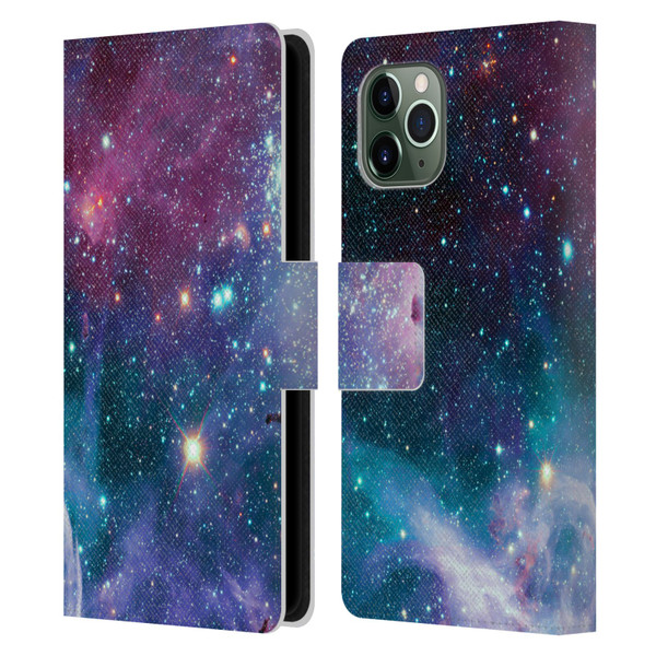 Haroulita Fantasy 2 Space Nebula Leather Book Wallet Case Cover For Apple iPhone 11 Pro