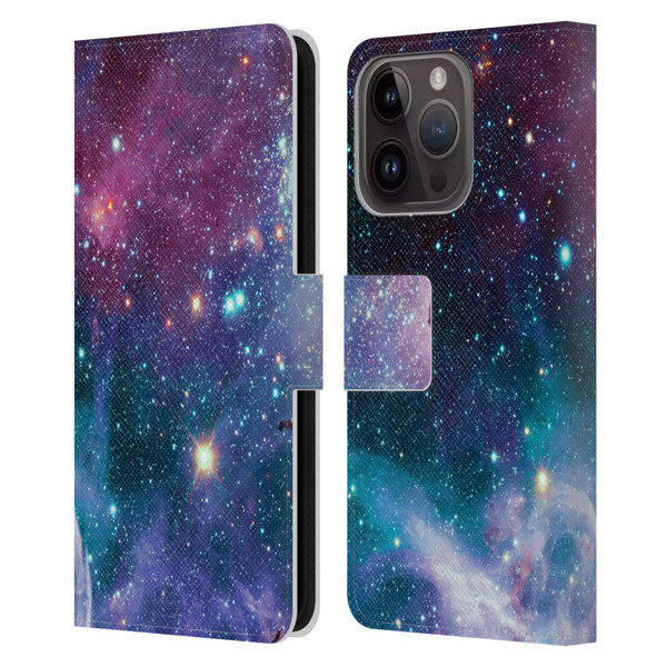 Haroulita Fantasy 2 Space Nebula Leather Book Wallet Case Cover For Apple iPhone 15 Pro