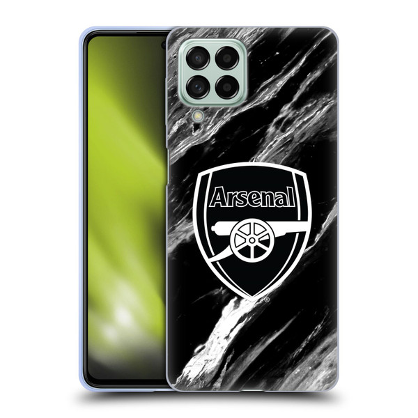 Arsenal FC Crest Patterns Marble Soft Gel Case for Samsung Galaxy M53 (2022)