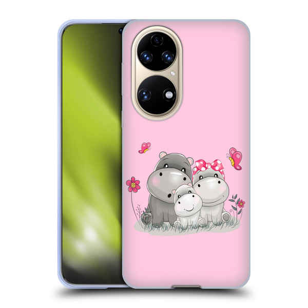 Haroulita Forest Hippo Family Soft Gel Case for Huawei P50