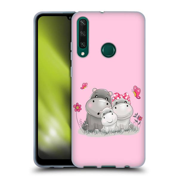 Haroulita Forest Hippo Family Soft Gel Case for Huawei Y6p