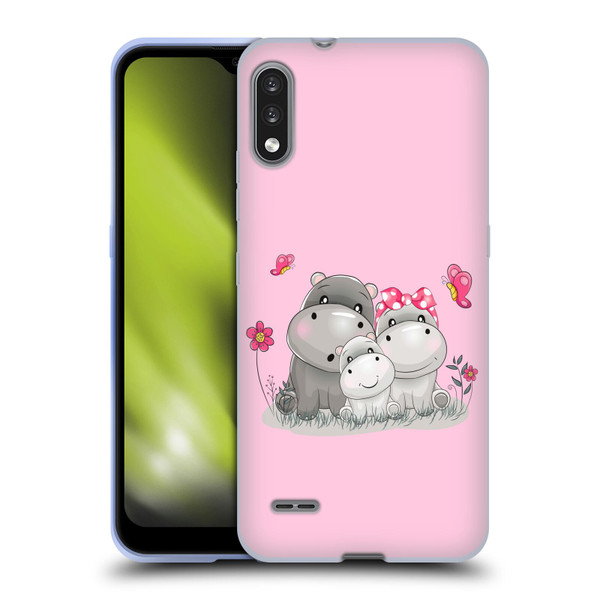 Haroulita Forest Hippo Family Soft Gel Case for LG K22