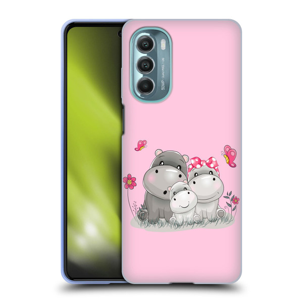 Haroulita Forest Hippo Family Soft Gel Case for Motorola Moto G Stylus 5G (2022)